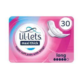 Lil-Lets Maxi Long Pads 30 Pack