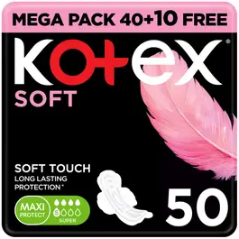 Kotex Maxi Soft Super 50 Pcs