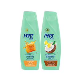 Pert Daily Care Honey & Anti-Dandruff Coconut Shampoo Bundle 400ml