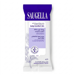 Saugella Daily Comfort 20+ Intimate Wipes X 15