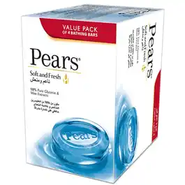 Pears Soft And Fresh Bar Soap - 4 Pcs