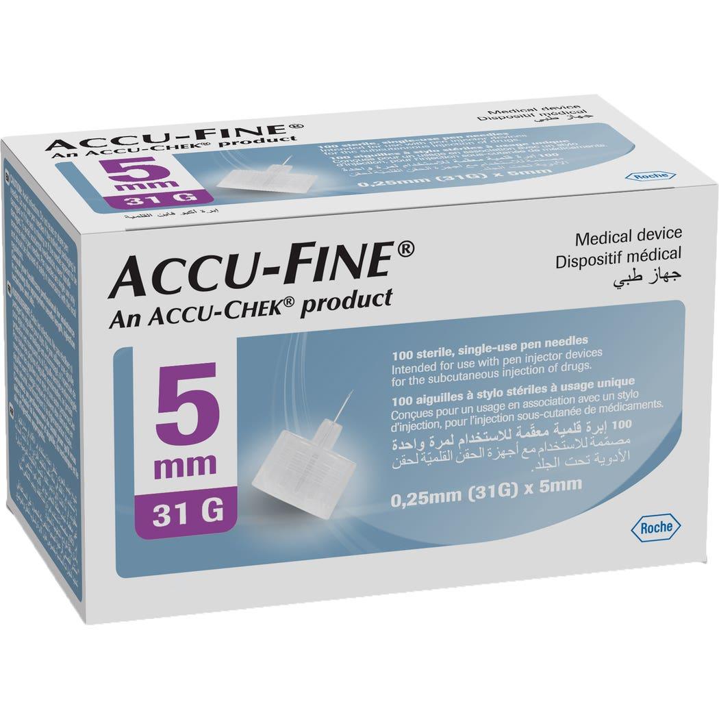 Accu-Chek Accu-Fine Pen Needles (31g) X 5mm Accu-Chek Accu-Fine Pen Needles (31g) X 5mm