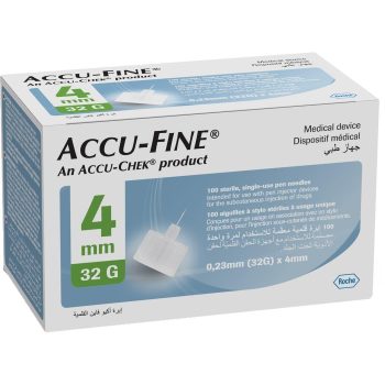 Accu-Chek Accu-Fine Pen Needles 4Mm 32G 100 Pcs