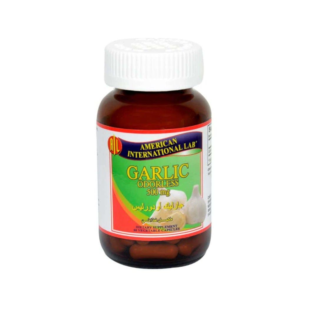 American International Lab Garlic Odorless 500 mg 60 Capsules American International Lab Garlic Odorless 500 mg 60 Capsules