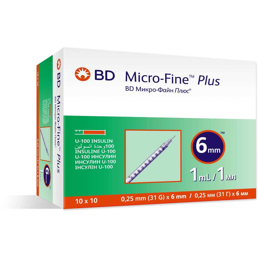 BD Micro-Fine Plus Syringe 1 ml 31G 6 mm 100 Pcs BD Micro-Fine Plus Syringe 1 ml 31G 6 mm 100 Pcs