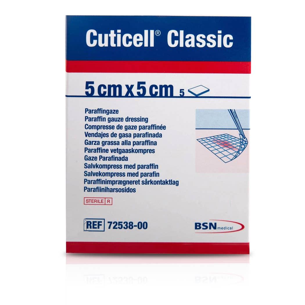 BSN-Cuticell Classic 5 Paraffin Gauze Dressings 5cm x 5cm BSN-Cuticell Classic 5 Paraffin Gauze Dressings 5cm x 5cm
