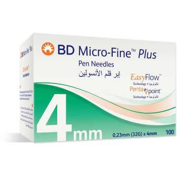 Bd Micro Fine Pen Needles Easy Flow 4Mm 100 Pcs