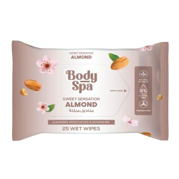 Body Spa Wet Wipes (25 Sheet) Almond