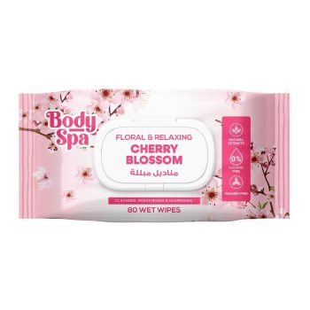 Body Spa Wet Wipes (80 Sheet) Cherry Blossom