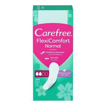 Carefree Flex comfort Scented Pantyliners, Normal Size, Dermatologically Tested, Pack of 44
