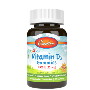 Carlson Kid'S Vitamin D3 Natural Fruit Flavour - 60 Gummies