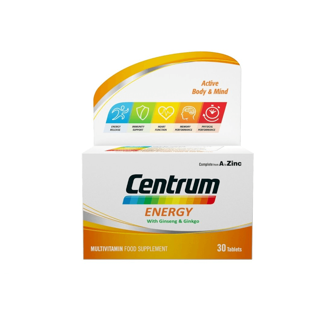 Centrum Energy Multivitamins with Ginseng & Ginkgo - 30 Tablets Centrum Energy Multivitamins with Ginseng & Ginkgo - 30 Tablets