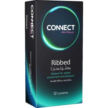 Connect Ribbed Condoms 12 pcs