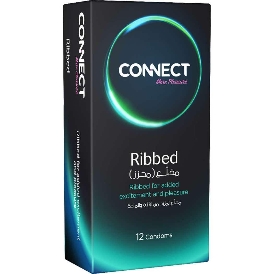 Connect Ribbed Condoms 12 pcs Connect Ribbed Condoms 12 pcs