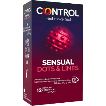 Control Condom Sensual Dot and Lines 12 Pieces