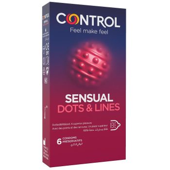 Control Condom Sensual Dots and Lines 6 Pieces