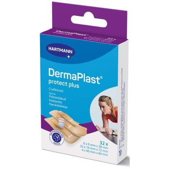 Dermaplast Plaster Protect Plus 3 Sizes 32 Pcs