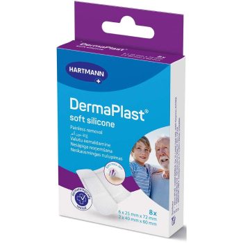 Dermaplast Plaster Silicone 2 Sizes 8 Pcs