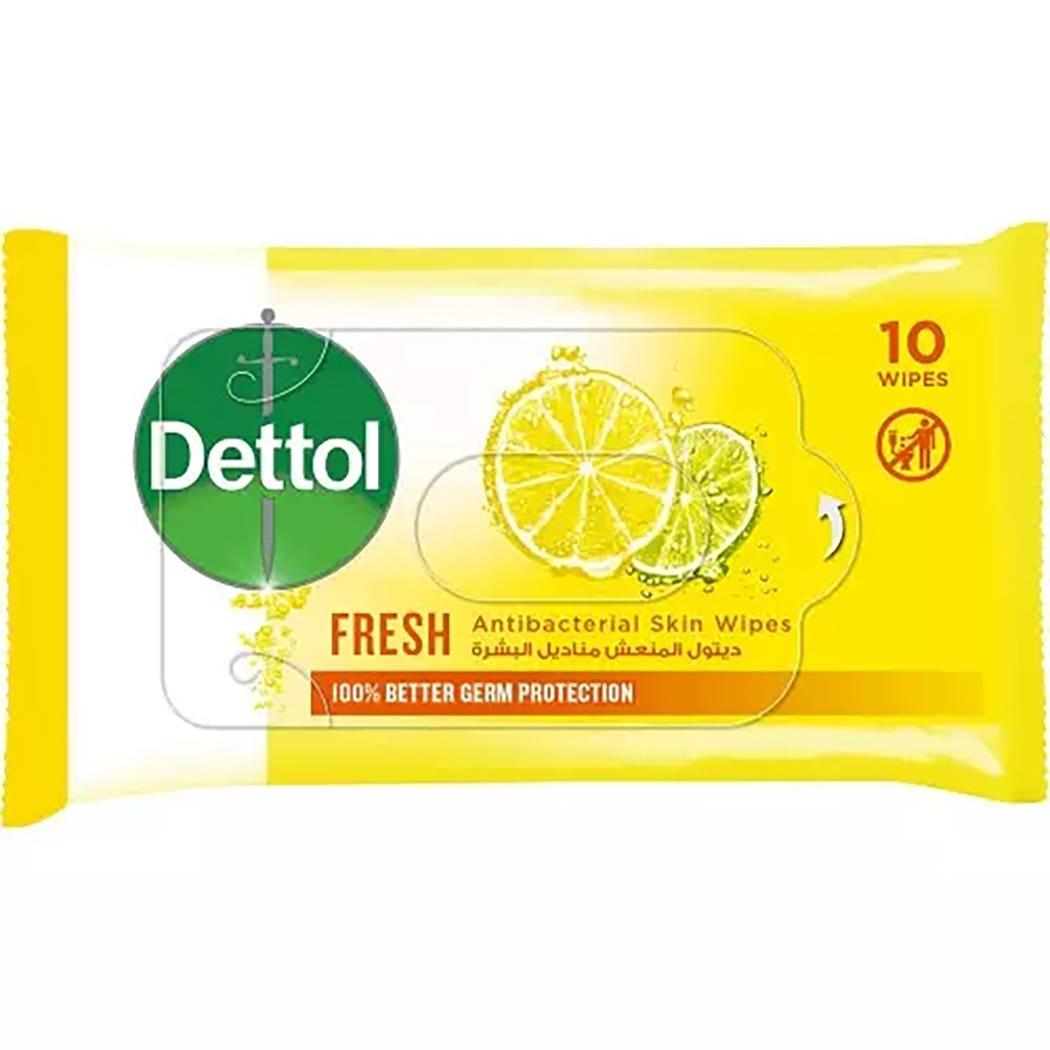 Dettol Antiseptic Wet Wipes Refreshes Skin 10 pcs Dettol Antiseptic Wet Wipes Refreshes Skin 10 pcs
