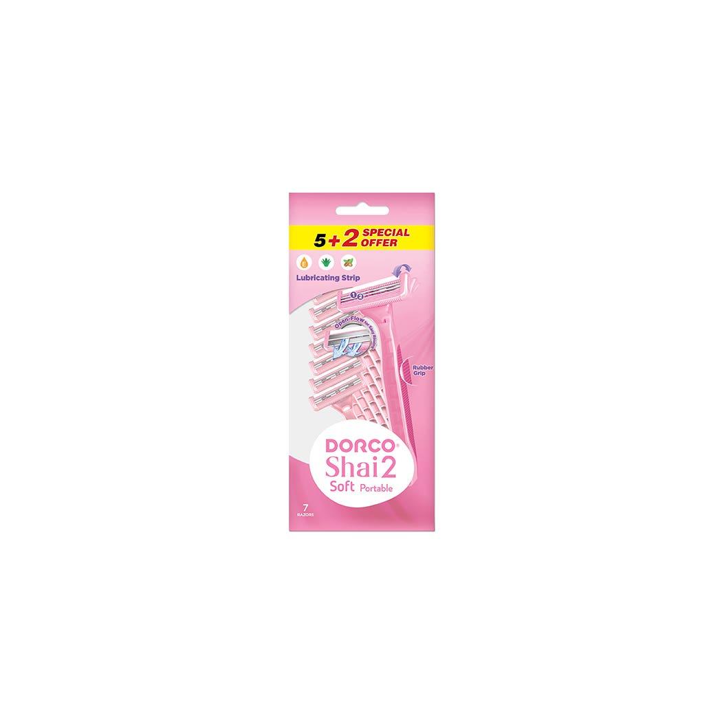 Dorco Shai2 Portable Disposable Razors (5+2) for Women Dorco Shai2 Portable Disposable Razors (5+2) for Women