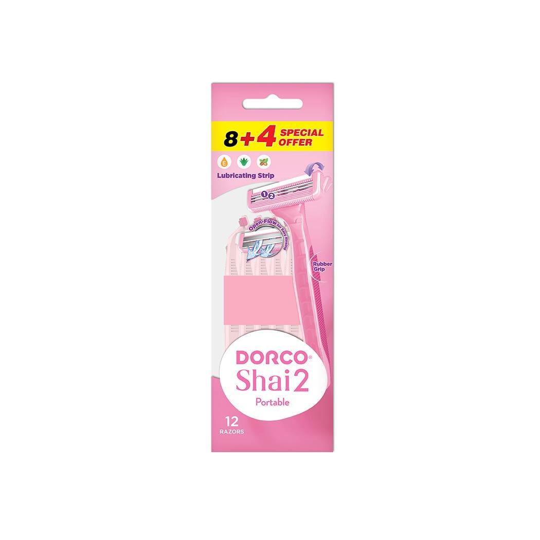 Dorco Shai2 Portable Disposable Razors (8+4) for Women Dorco Shai2 Portable Disposable Razors (8+4) for Women