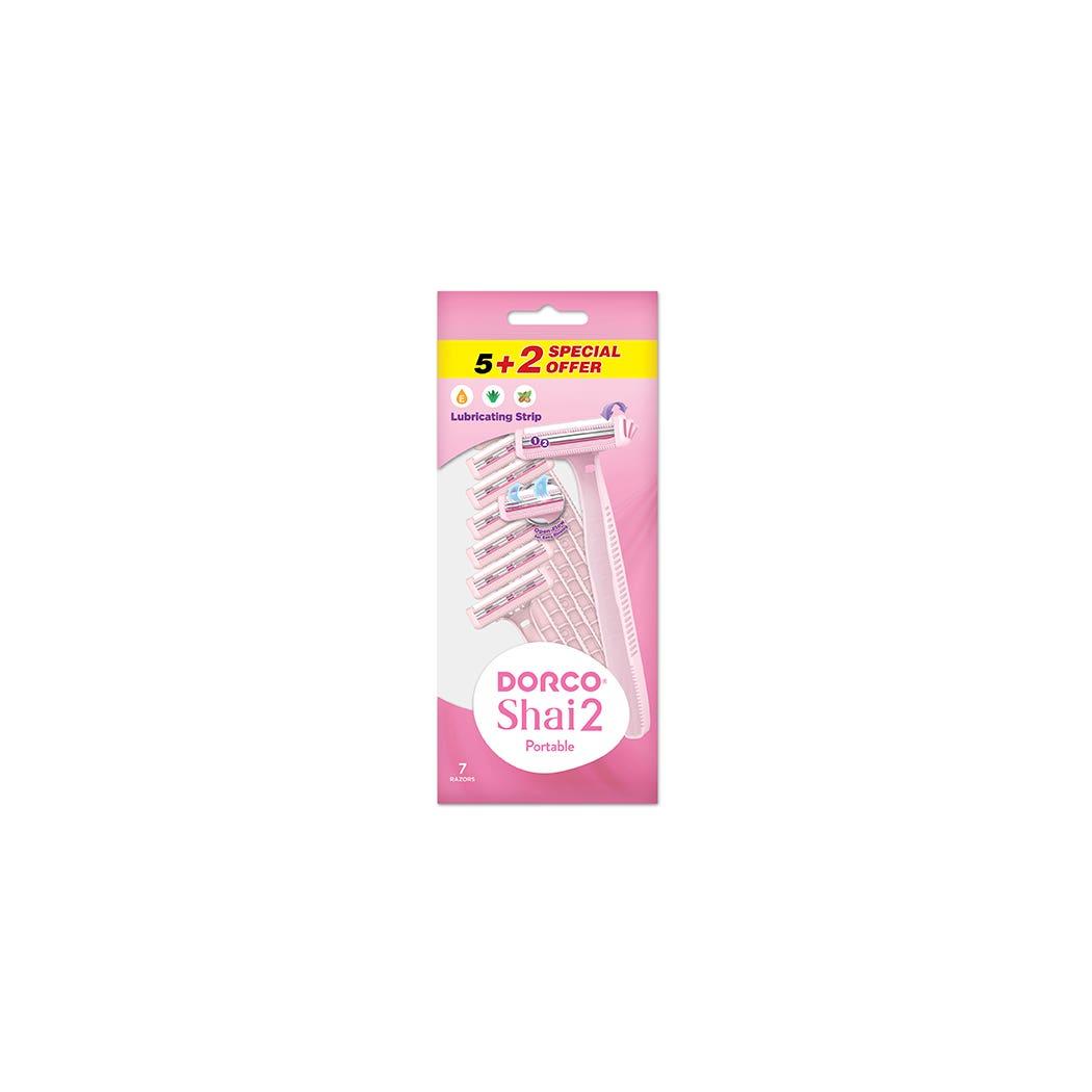 Dorco Shai2 Soft Portable Disposable Razors (5+2) for Women Dorco Shai2 Soft Portable Disposable Razors (5+2) for Women