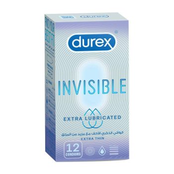 Durex Condom Invisible Extra Lubricated 12 pcs