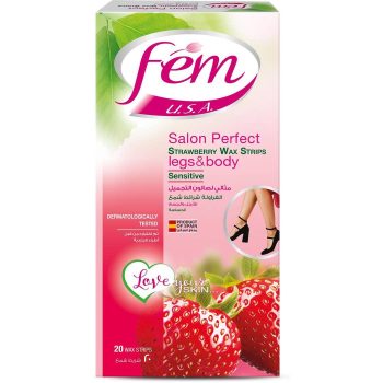 Fem Body Wax Strip Sensitive Skin 20pcs