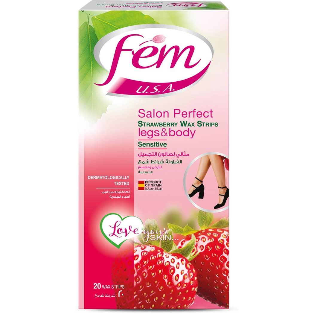 Fem Body Wax Strip Sensitive Skin 20pcs Fem Body Wax Strip Sensitive Skin 20pcs