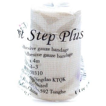 First Step Adhesive Gauze Bandage Roll 8 cm * 4 m