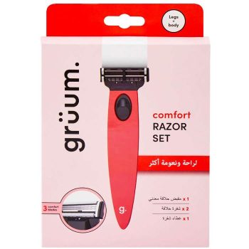 Grüum Comfort System Razor Set For Women (Pink)