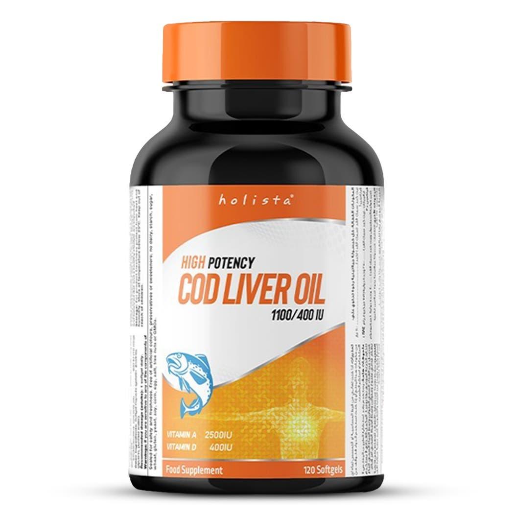 Holista Cod Liver Oil - 1100mg - 120 Softgels Holista Cod Liver Oil - 1100mg - 120 Softgels