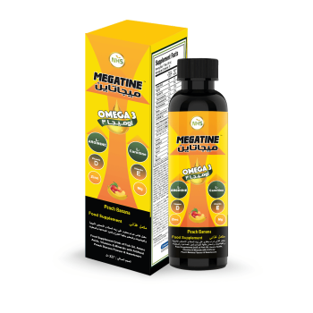 Megatine Omega 3 Fish Oil 227 ml Peach Banana Liquid