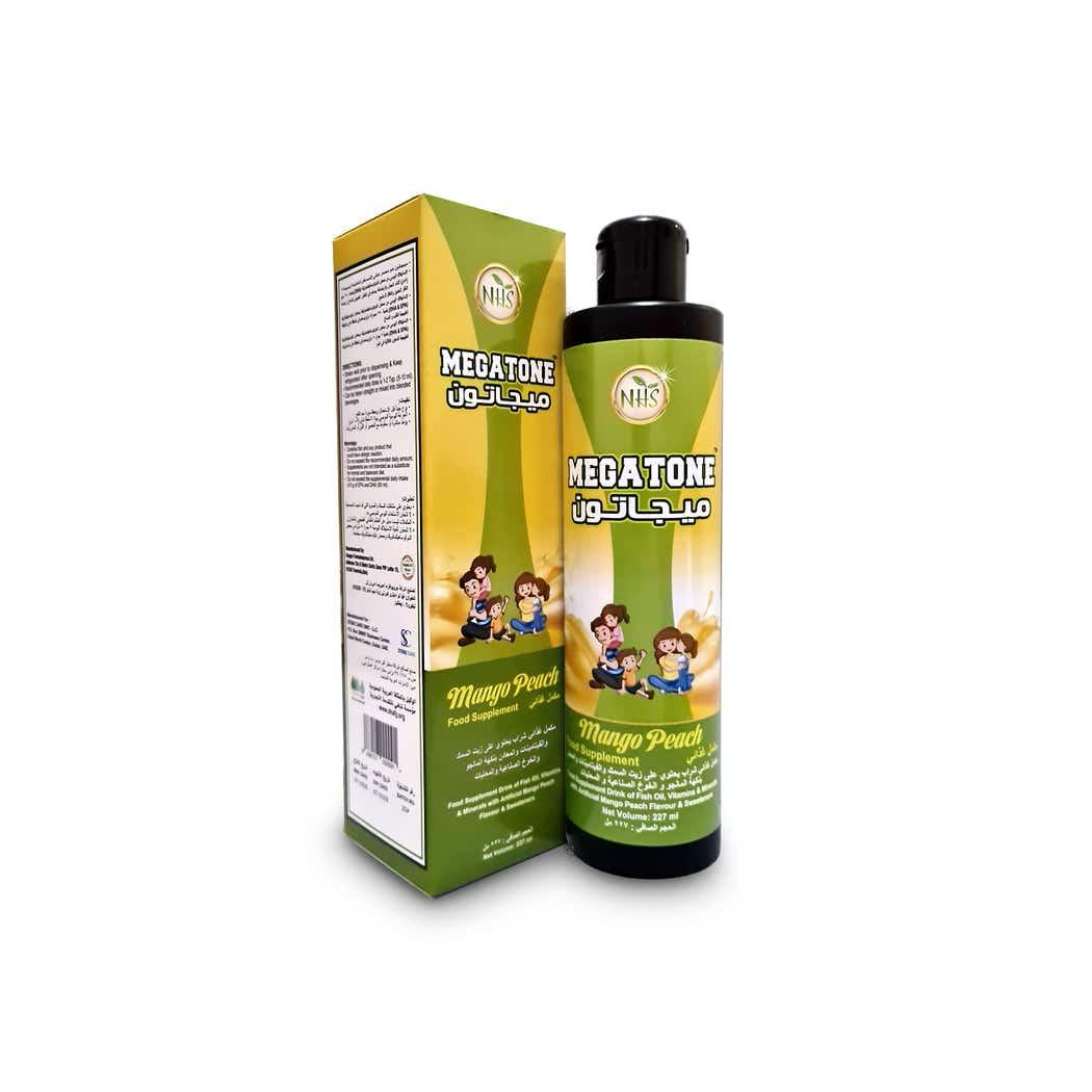 Megatone Omega 3 Fish Oil 227 ml Mango Peach Liquid Megatone Omega 3 Fish Oil 227 ml Mango Peach Liquid