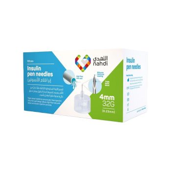 Nahdi Insulin Pen Needles 4 Mm 32g 100 Pcs