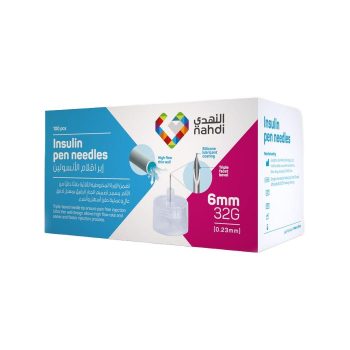 Nahdi Insulin Pen Needles 6 Mm 32 G 100 Pcs
