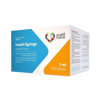 Nahdi Insulin Syringe 1 Ml 31g 6 Mm 100 Pcs