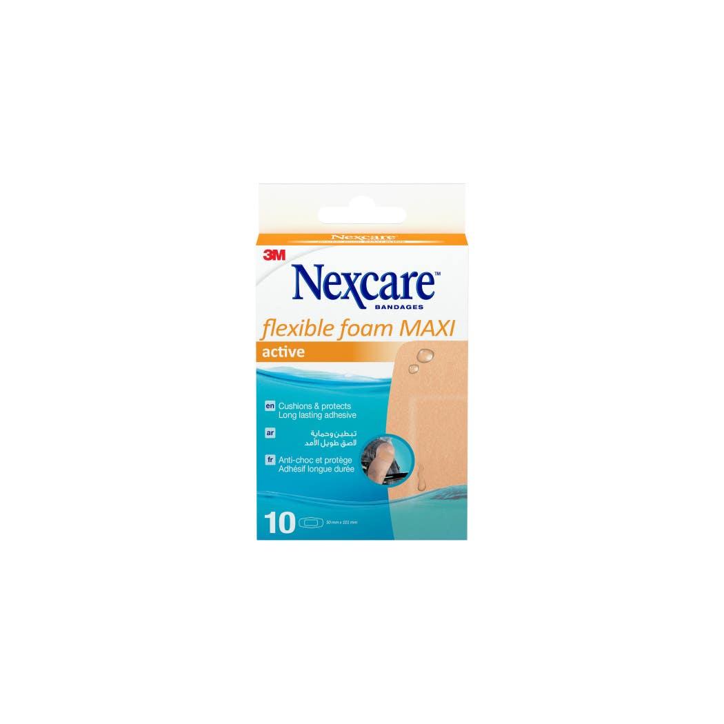 Nexcare™ Active Flexible Foam MAXI Bandages, Breathable, Waterproof, G 510-10KEN, 50 mm x 101 mm, 10 bandages Nexcare™ Active Flexible Foam MAXI Bandages, Breathable, Waterproof, G 510-10KEN, 50 mm x 101 mm, 10 bandages