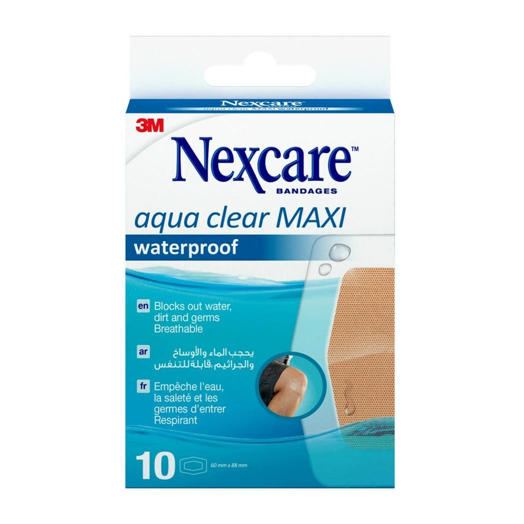 Nexcare™ Aqua Clear MAXI Waterproof Bandages, 360-degree seal, Comfortable, Transparent, Holds up to 12 hours, 60 mm x 88 mm, 10 Pieces Nexcare™ Aqua Clear MAXI Waterproof Bandages, 360-degree seal, Comfortable, Transparent, Holds up to 12 hours, 60 mm x 88 mm, 10 Pieces