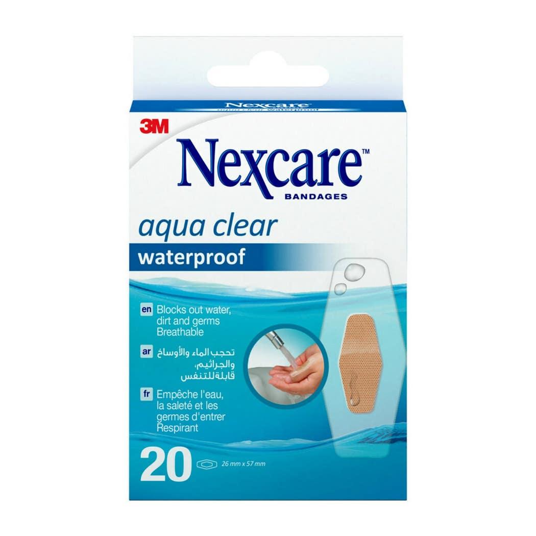 Nexcare™ Aqua Clear Waterproof Bandages, Diamon Shape, 360 degree seal, Breathable material, 586-20DN, G, 26 mm x 57 mm, 20 bandages Nexcare™ Aqua Clear Waterproof Bandages, Diamon Shape, 360 degree seal, Breathable material, 586-20DN, G, 26 mm x 57 mm, 20 bandages