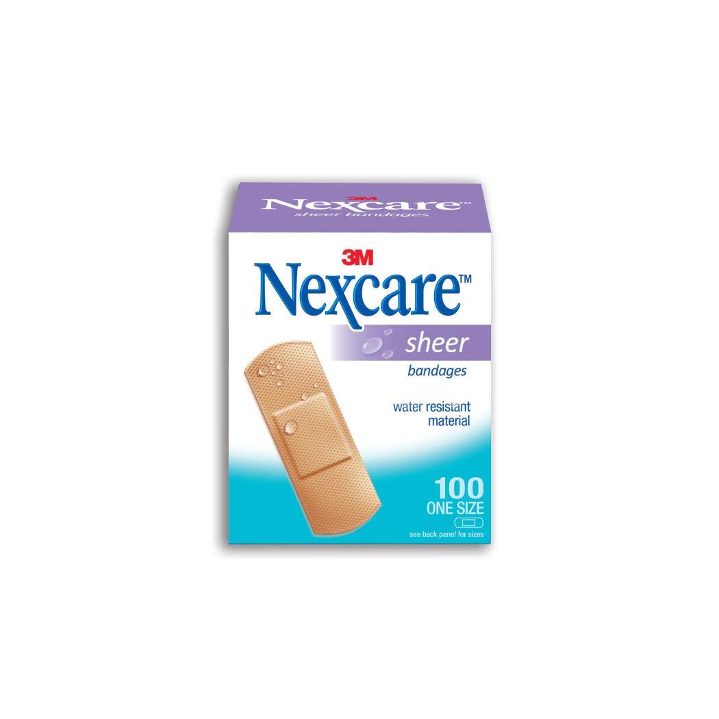 Nexcare™ Plastic Sheer Bandages, Breathable, Water Resistant, Universal Application, Easy removal, 72 mm x 25 mm, 100 Bandages Nexcare™ Plastic Sheer Bandages, Breathable, Water Resistant, Universal Application, Easy removal, 72 mm x 25 mm, 100 Bandages