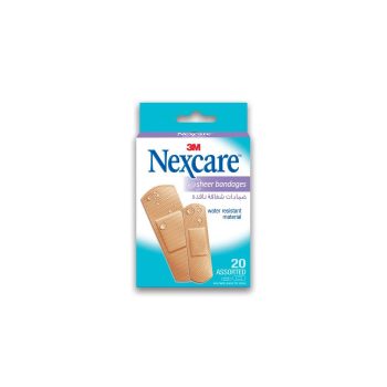 Nexcare™ Plastic Sheer Bandages, Breathable, water-resistant backing, Comfortable, Assorted 20 bandages