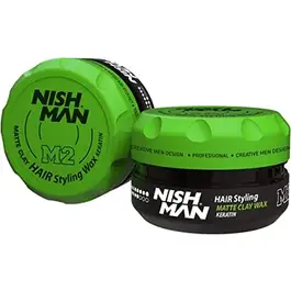 Nishman Matte Clay Hair Styling Wax Keratin M2 - 100 ml