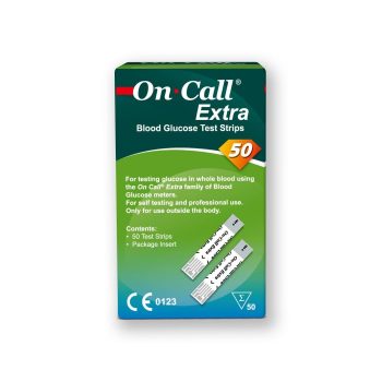 Oncall Extra Blood Glucose Test Strips 50 Pcs