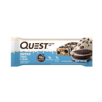 Quest Protein Bars, Dipped Cookies & Cream, 50g
