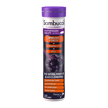 Sambucol Black Elderberry + Vitamion C & Zinc 15 Effervescent Tablets