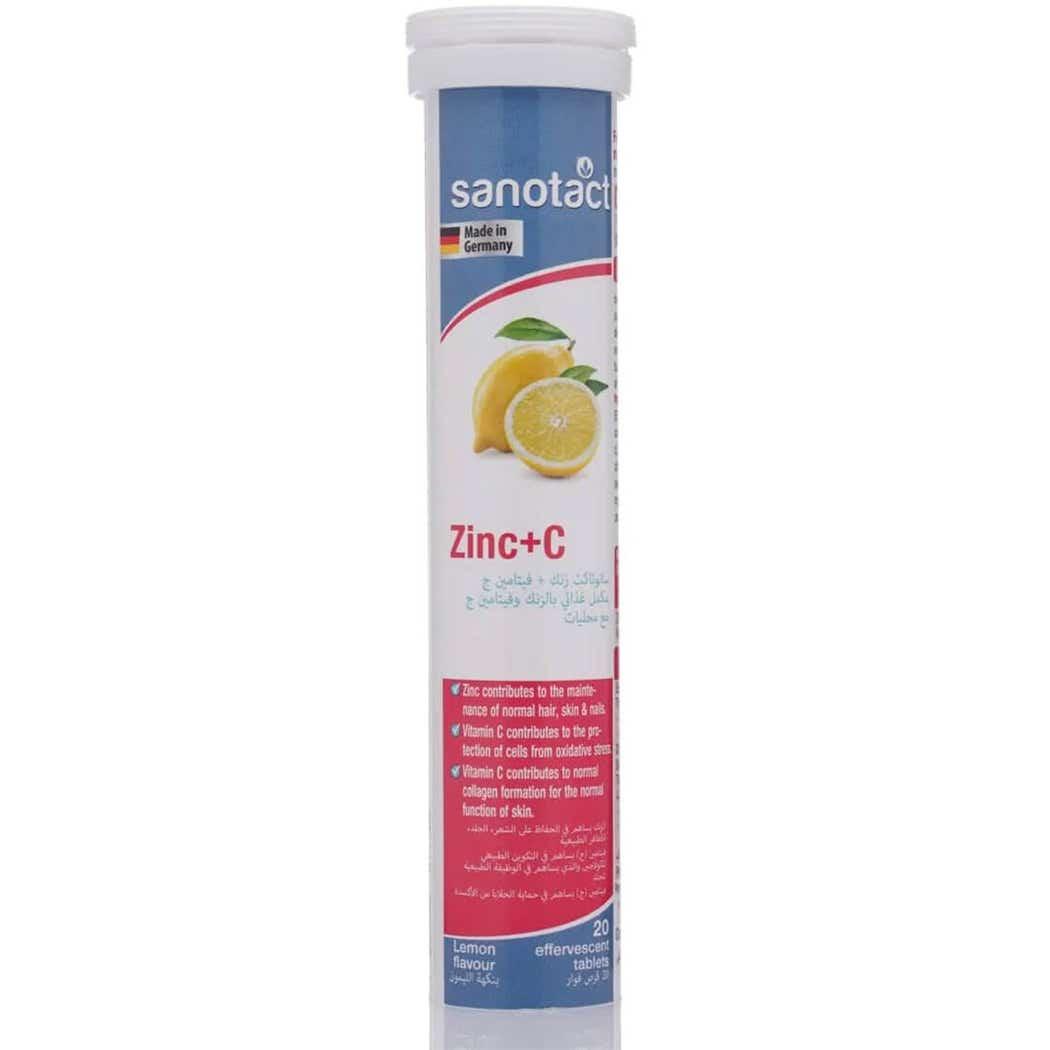 Sanotact Zinc + Vitamin C 20 Lemon Effervescent Tablets Sanotact Zinc + Vitamin C 20 Lemon Effervescent Tablets