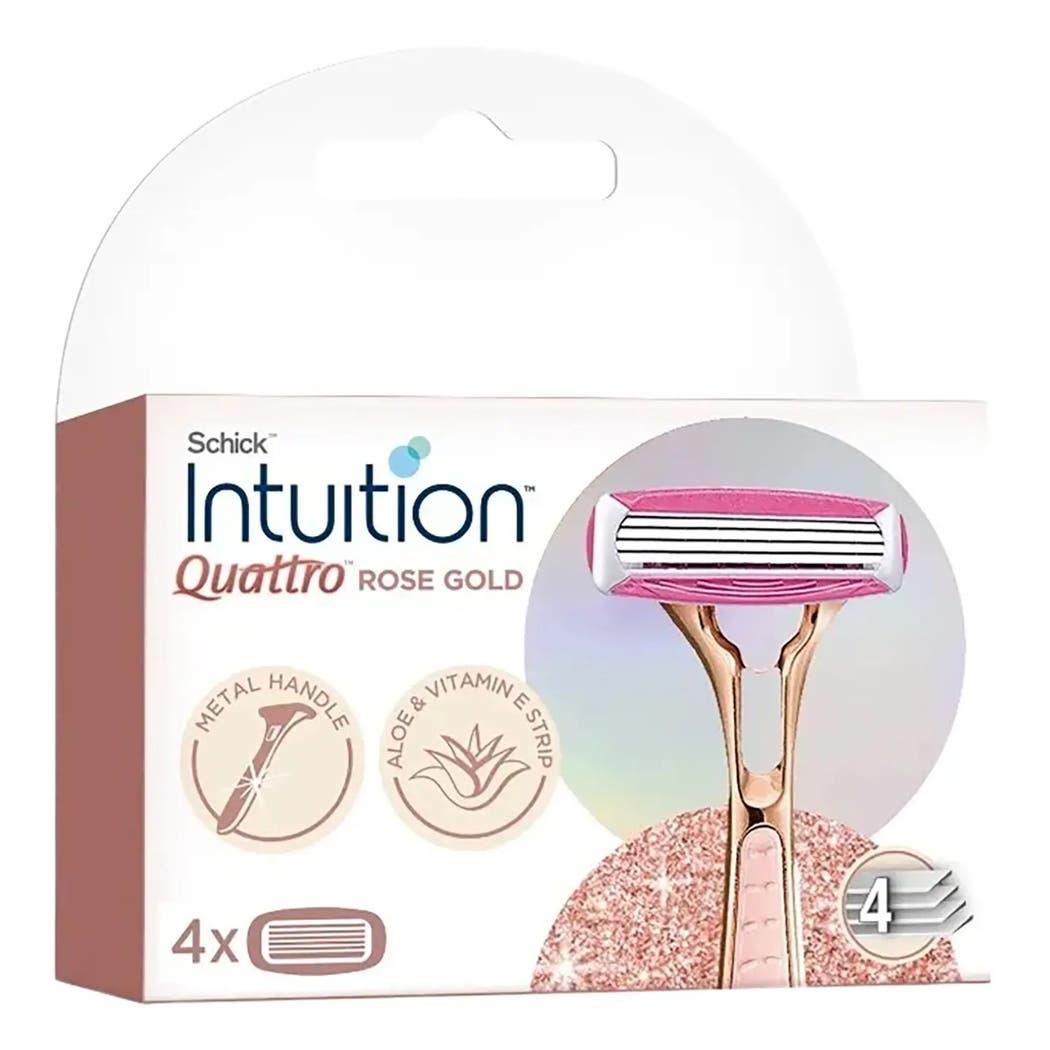 Schick Intuition Quattro Rose Gold 4 Refill Schick Intuition Quattro Rose Gold 4 Refill