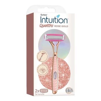 Schick Intuition Quattro Rose Gold Razor + 2 Refill