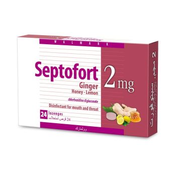 Septofort Lozenges Ginger&Honey&Lemon 2 mg 24 Pcs
